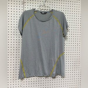The North Face Gray Tee with Yellow Trim Size XL